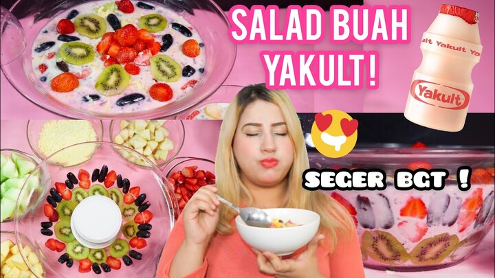 COOKING WITH TASYI : EP 12 - RESEP SALAD BUAH YAKULT - TERENAK !!! + ASMR
