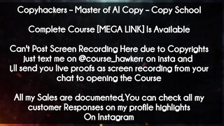 Copyhackers  course  - Master of AI Copy – Copy School download
