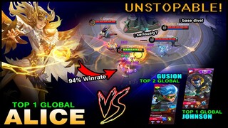 Ban This Hero! Or Else? TOP 1 GLOBAL ALICE just destroyed TOP GLOBAL PLAYERS in RANK ~ Mobile Legend