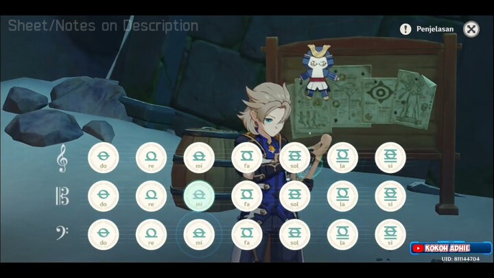 Windsong Lyre "Dragonspine OST" with Mobile Notes (On Description) - Genshin Impact [INDONESIA]