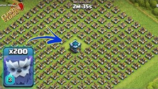 200 YETI VS  MAX X-BOW AMAZING ATTACK IN CLASH OF CLANS