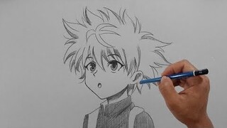 How to Draw KILLUA ZOLDYCK from Hunter X Hunter || Cara Menggambar Anime untuk Pemula