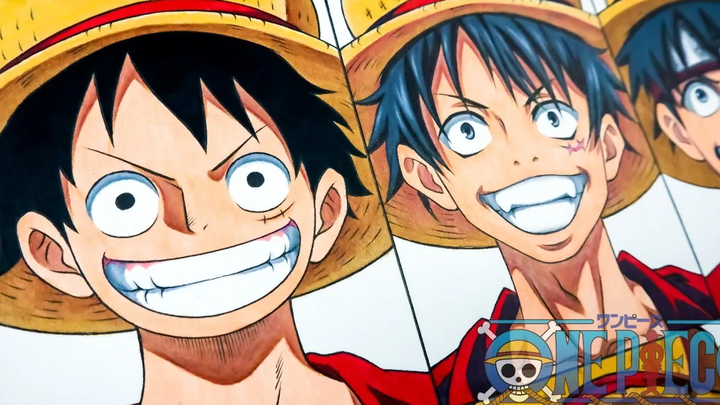 วาด Monkey D Luffy ในรูปแบบอนิเมะต่างๆ One Piece | Anime Drawing