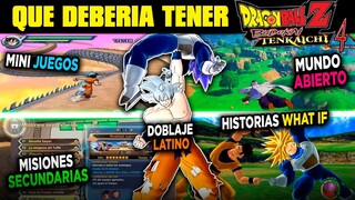 TODO LO QUE DEBERÍA TENER EL NUEVO BUDOKAI TENKAICHI 4 | DRAGON BALL SUPER BUDOKAI TENKAICHI