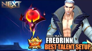 NEW HERO FREDRINN BEST TALENT SET AND BUILD FREDRINN GAMEPLAY ~ MLBB