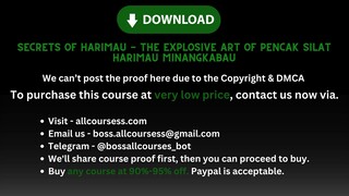 [Allcoursess.com] - Secrets Of Harimau - The Explosive Art Of Pencak Silat Harimau Minangkabau