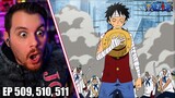 LUFFY SENDS A MESSAGE || One Piece Episode 509, 510 & 511 REACTION + REVIEW