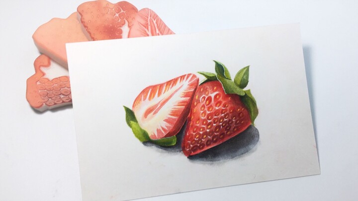 [DIY]Make a strawberry rubber stamp|<Sun will rise>