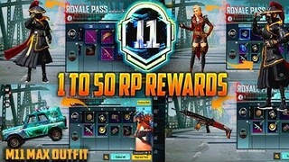 🔥MONTH 11 ROYAL PASS // 1 TO 50 RP // M11 ROYAL PASS BGMI/PUBGM ( M11 ROYAL PASS REWARDS PUBG )