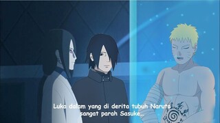 Naruto tidak mati, namun dia terluka parah dan sekarat setelah menggunakan mode terakhir vs isshiki