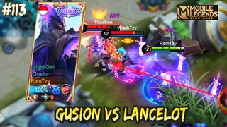 GUSION VS LANCELOT, INSANE HAND SPEED GUSION | GUSION GAMEPLAY #113 | MOBILE LEGENDS BANG BANG