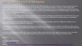 wifi camera live streaming