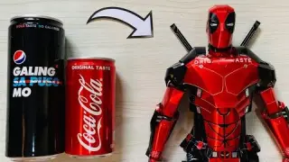 Homemade Armored Deadpool Using Soda cans