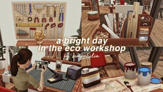 a bright day in the eco workshop | sims mobile vlog