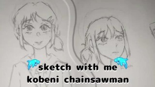 Drawing kobeni from chainsawman with my art style