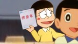 Nobita: Anh à~ Thầy biết anh làm bài tập hộ em, sẽ không đánh em chứ