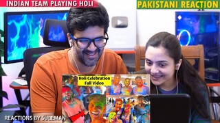 Pakistani Couple Reacts To Indian Cricket Team Playing Holi | Virat Kohli | Rohit Sharma | Holi 2023