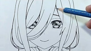 Real time shading (eyes) - Miku Nakano Drawing