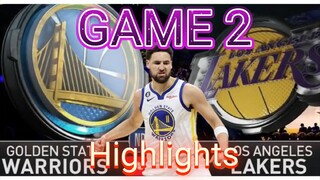 GOLDEN STATE WARRIORS VS LOS ANGELES LAKERS GAME 2 HIGHLIGHTS