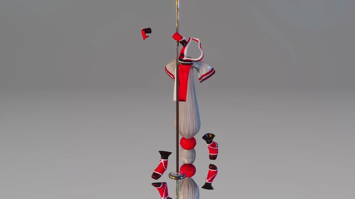 [MMD]Shiranui Mai's dress pole dancing