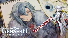 [PART FINAL!!!] DRAWING ARLECCHINO!! - GENSHIN IMPACT | COLORING