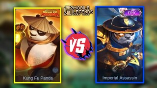 AKAI "PO" KUNG FU PANDA SKIN VS IMPERIAL ASSASIN MLBB SKIN COMPARISON | MLBB NEW SKIN