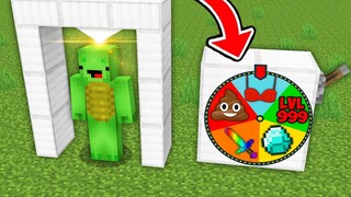 Mikey UPGRADE with WHEEL of FORTUNE in Minecraft ! (Maizen Mazien Mizen)