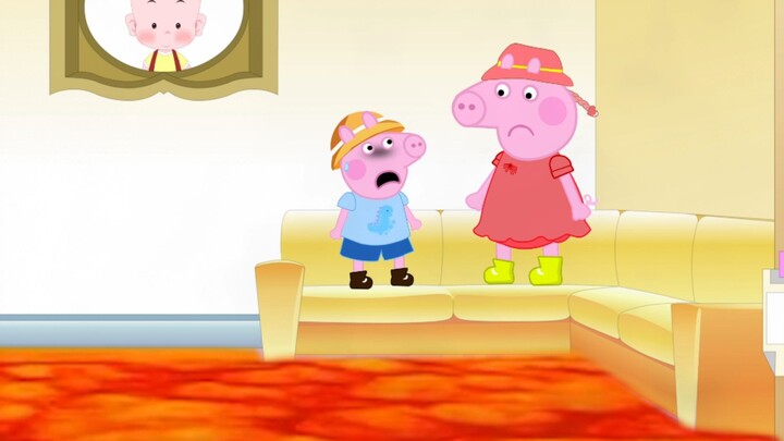 Peppa Pig's house turns into a sea of fire. Help Peppa call Ultraman Zero