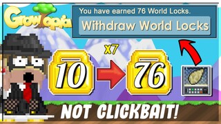 INSANE PROFIT METHOD IN 2021! 🤑 10 TO 76 WLS?! [NO CLICKBAIT🔥] | Growtopia How to get rich 2021