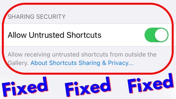 Enable allow untrusted shortcuts on ios 13/14 iphone | Untrusted Shortcuts Greyed out Fixed 2021