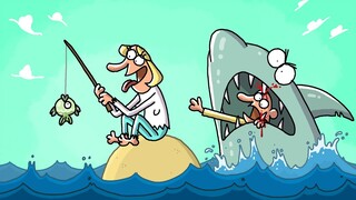 Getting Attention On A Deserted Island | Cartoon Box 345 | by Frame Order | Hilarious Cartoons