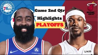 Philadelphia 76ers vs Miami Heat Game 2 Full Highlights 2nd QTR | May 4 | 2022 NBA Season