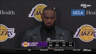 LeBron on future with the Lakers: "I see myself being with the Purple & Gold as long as I can play."
