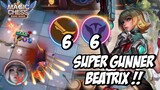 BEATRIX SUPER GUNNER VS 3 STAR FREYA CADIA ! 6 SUPERHERO 6 GUNNER ! MAGIC CHESS MOBILE LEGENDS