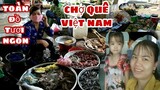 #55: Chợ quê Miền Tây Việt Nam toàn cá nước ngọt tươi ngon - Market in Vietnam