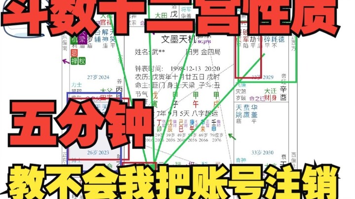 【零基础】五分钟教不会我把账号注销，用一个视频讲明白十二宫位性质