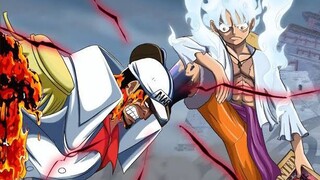 Momen Admiral akainu di buat mainan sama yonkou Luffy- One piece terbaru