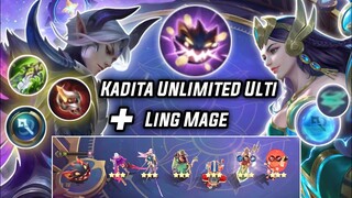 Tharz 3 Ling Jadi Mage + Kadita Unlimited Ulti‼️ Hero OP Digabung Meta OP Combo Terkuat Magic Chess