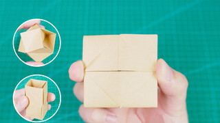 Gấp giấy origami hình lập phương giảm stress