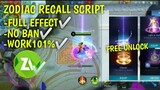 Free Zodiac Recall Script Work101% |Mobile legends