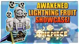 Awakened Lightning Fruit Full Showcase - New Best Fruit? in A One Piece Game