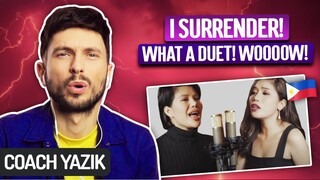 YAZIK reacts to I SURRENDER - Katrina Velarde & Jessica Villarubin