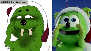 FUNNY GUMMY BEAR CHRISTMAS DRAWING MEMES