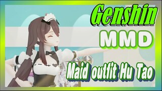 [Genshin,  MMD]Maid outfit Hu Tao,  can't resist