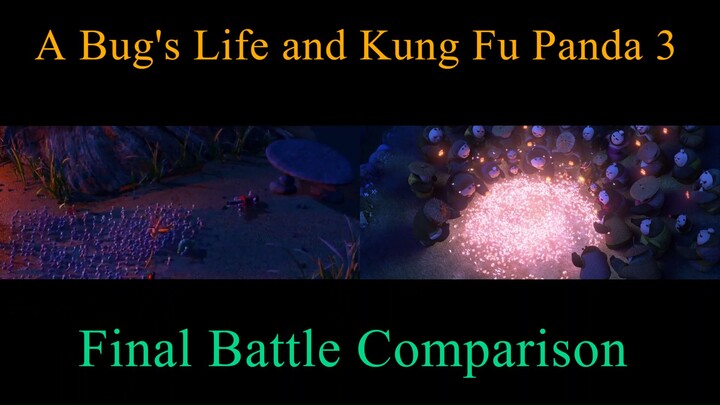 A Bug's Life and Kung Fu Panda 3 - Final Battle Comparison