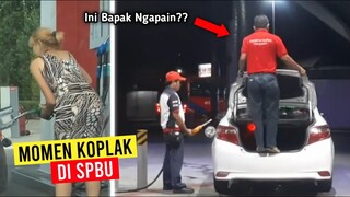 Panjat Dulu Baru Digoyang!! Deretan Momen Paling Kocak Di SPBU