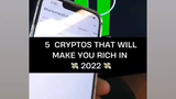 5 Crypto that make you rich in 2022 | Forex, Crypto and Stocks Market Trading Chart