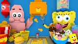 Monster School: SPONGEBOB'S SEASON 2 Work at Fried Chicken, Cinema, Ice Cream! - Minecraft Animation
