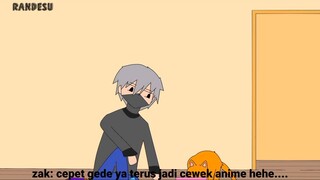 kucing berubah jadi cewek anime | animasi indonesia