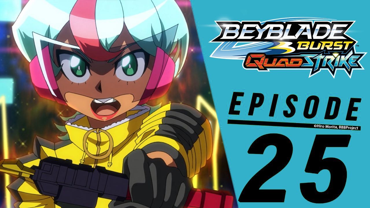 BEYBLADE BURST QUADSTRIKE EPISODE 20: Invincible Shadows! Aiger vs